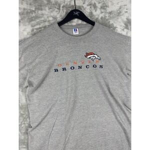 Vintage Russell Athletic Denver Broncos Embroidered T Shirt Mens Large USA 90s
